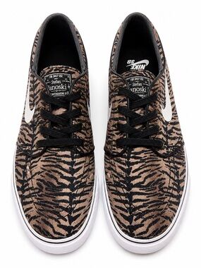 Nike SB Stefan Janoski Tiger Print Sneakers - Brown/Black/White
